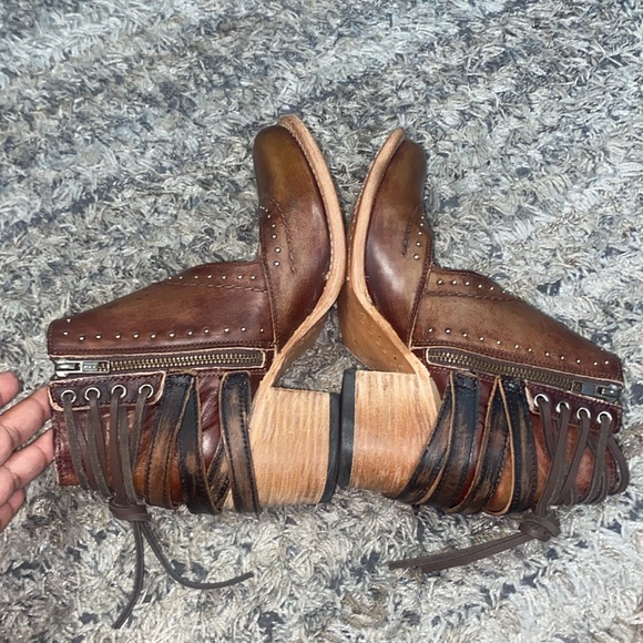 Nwob Freebird Desert Brown Leather upper Ankle Booties sz 8 - Picture 7 of 13